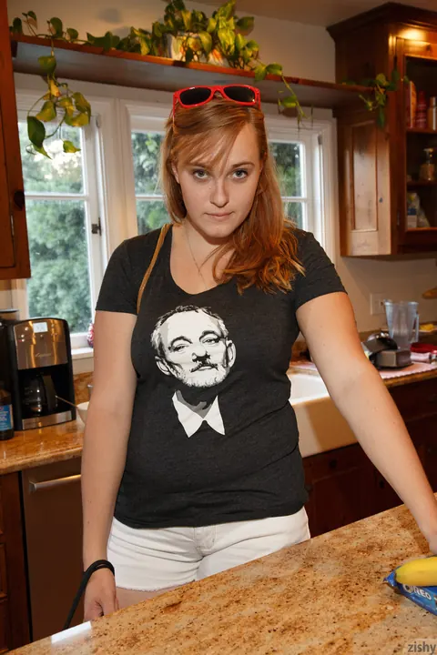 Deirdre Collins: Redhead with Big Tits Strips in the Bathroom – photo 11 of 11