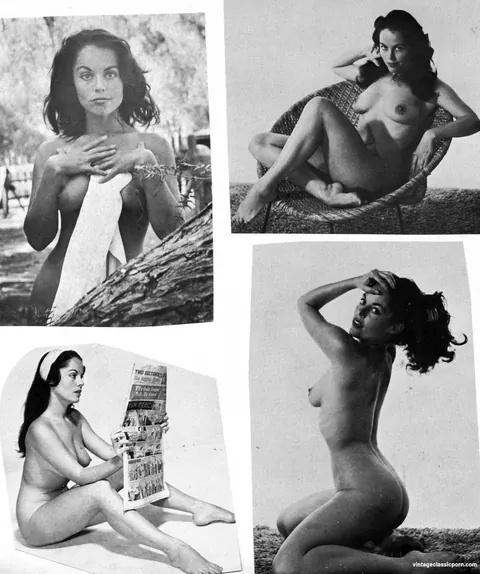 Marguerite Empey: Brunette with Big Natural Tits Poses Nude Outdoors in Vintage Set – photo 10 of 18