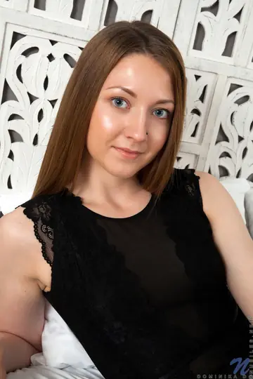 Dominika D – Brunette with Small Tits Spreads Her Pussy for Close-Up