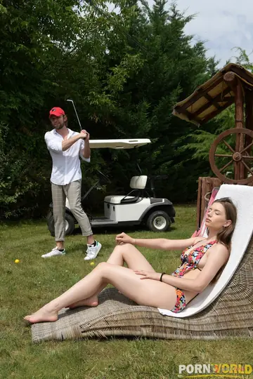 Hungarian Brunette Sucks and Fucks Outdoors in a Bikini