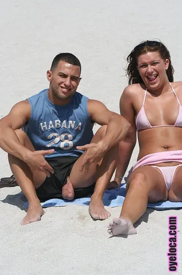 Amber Fuentes – Petite Latina Strips Her Bikini for a Beach Blowjob and Sex