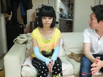 Rika Shimazaki – Tall Japanese Brunette Pulls Her Panties Aside and Spreads Her Pussy