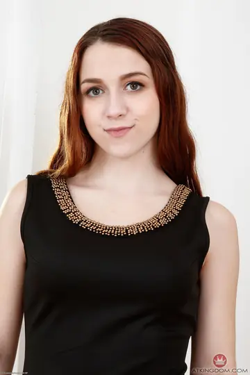 Serenity Jones – Petite Redhead Lies Back and Spreads Her Legs Wide