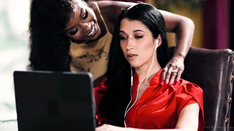Alex Coal: Brunette and Ebony Lesbians Lick and Finger Each Other – photo 2 of 20