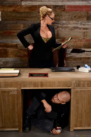 Phoenix Marie – Tall Brunette BBW in Uniform Fucks Her Partner at the Office Desk