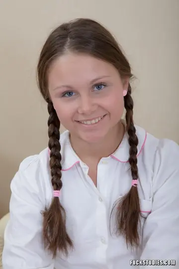 Liza Shay – European Brunette in Pigtails Gets Ass Fucked and Creampied