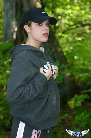 Stunning Serena – PAWG Brunette Strips to Panties on a Forest Trail