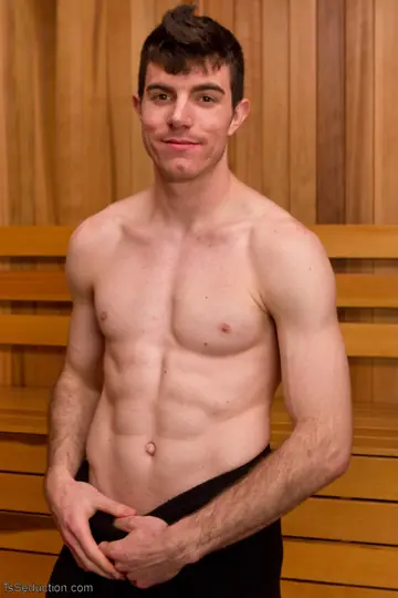 Trans Woman with Small Tits Strips Off Her Skirt and Poses Nude