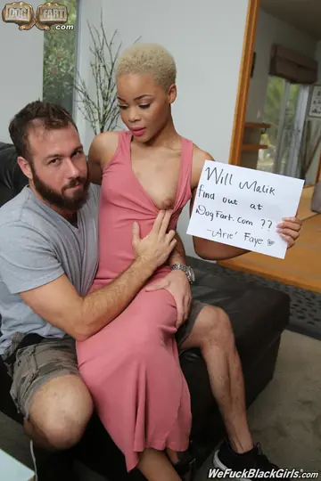 Arie Faye – Thick Ebony Blonde Strips Out of Her Panties and Swallows Cock