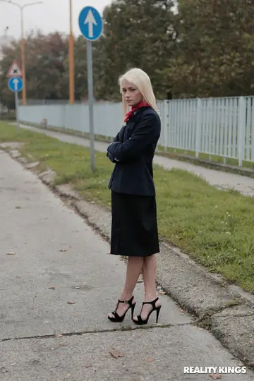 Petite Russian Blonde Spreads Her Legs While Getting Fucked