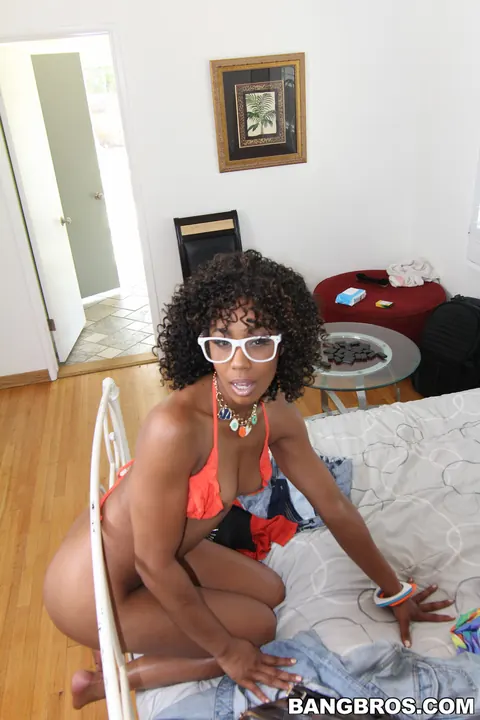 Misty Stone: Ebony Brunette in a Bikini Sucks and Rides a Black Cock – photo 8 of 21