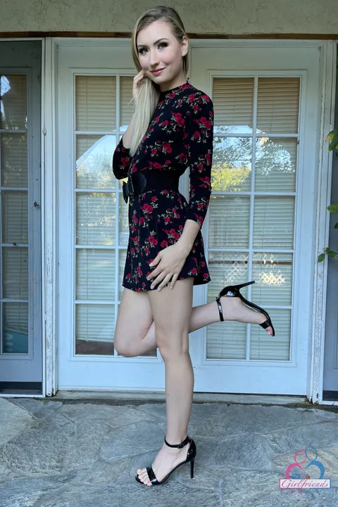 Emma Sirus: Blonde in Heels and Panties Spreads Her Asshole – photo 1 of 21