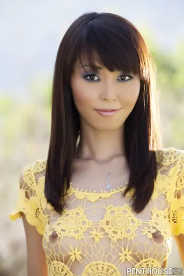 Marica Hase – Slim Asian Brunette Peels Off Her Sheer Yellow Top and Shorts