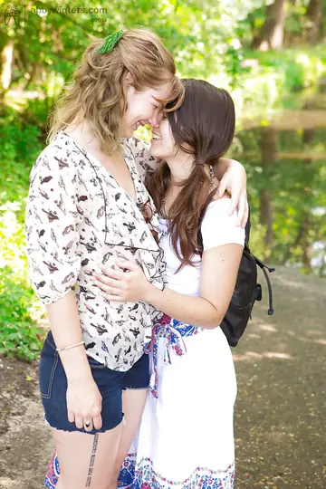 Two Women in Heels, Boots and Shorts Have Outdoor Lesbian Sex