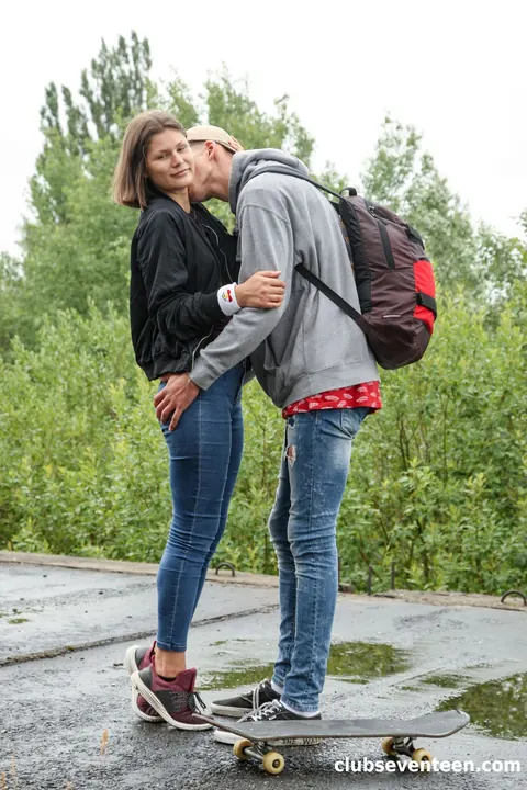 Brunette PAWG Rides a Partner in the Forest – photo 3 of 20