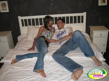 Tanned Skinny European Strokes Cock Before Anal Doggy