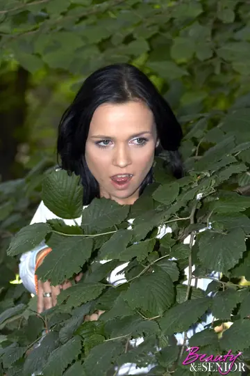 Thick Czech Brunette Sucks and Fucks an Older Man in the Woods