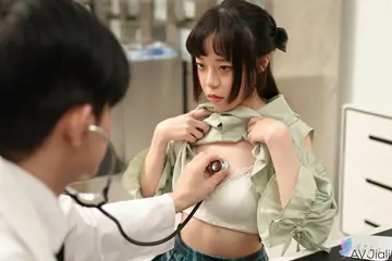 Asian Woman in a Skirt and Doctor Uniform Takes Anal Threesome and a Cumshot