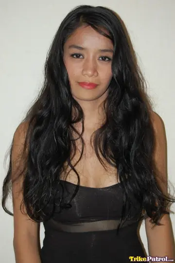 Petite Filipina Strips Out of Her Dress on the Hotel Bed