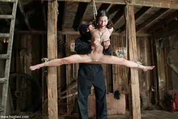 Wenona – Tall Brunette in Bondage Gets Fucked While Restrained