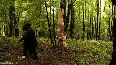 Cherry Torn: Petite Redhead and Blonde Bound Nude in Hogtied BDSM – photo 21 of 21