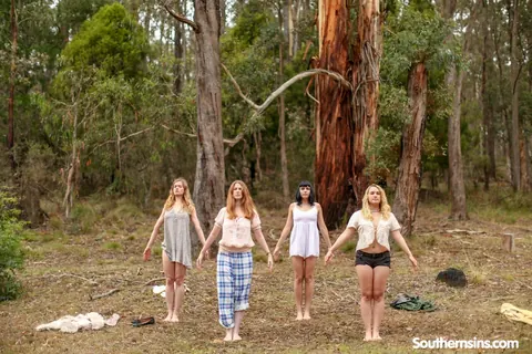 Chloe B & Kim Cums: Blonde, Brunette, and Redhead Practice Yoga Outdoors – photo 16 of 20