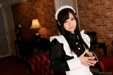 Petite Japanese Maid in Stockings Gets Fucked Cowgirl and Doggy Style