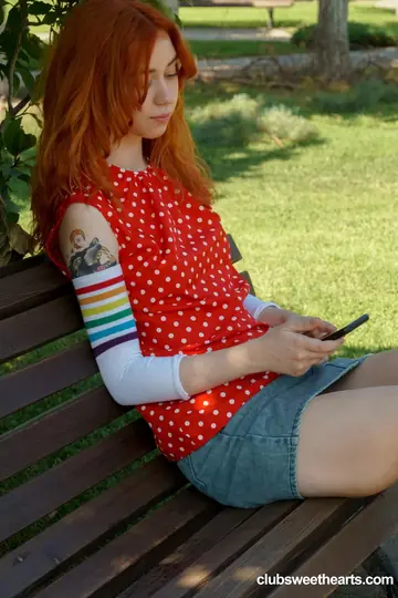 Slim Redhead Fingers Herself and Gets Fucked Doggy Style