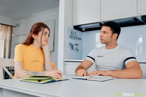 Vikki Ray: Redhead in Shorts Gets Fucked in the Kitchen – photo 6 of 16
