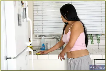 Amina Amore – Busty Latina Brunette Takes Anal Doggy and a Facial in the Bathroom