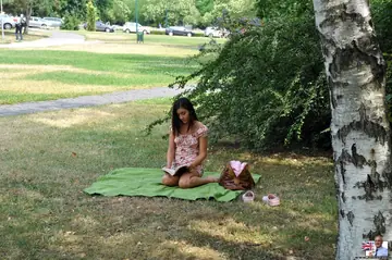 Eva Strauss – European Brunette in Pigtails Sucks Cock and Gets Fucked Outdoors