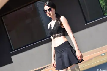 European Brunette in Glasses Fucks in a Car Outdoors
