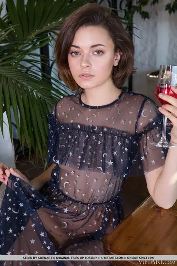 Woman in a Skirt Pulls Panties Aside and Spreads