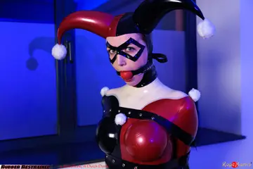 Dutch Woman Bound and Gagged in Latex