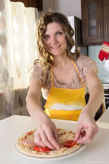 Hairy PAWG Bares All and Spreads Wide on the Kitchen Counter