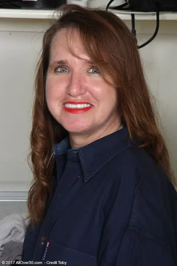 Terri Pazelli – Mature Redhead in Panties and Socks Fingers and Spreads Her Hairy Pussy