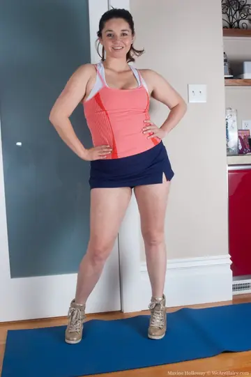 Chubby Brunette MILF Shows Off Her Hairy Bush