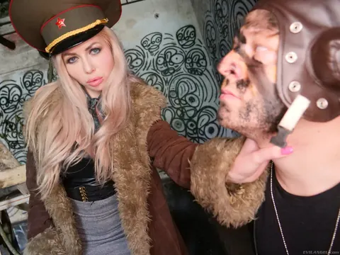 Isabella Clark: Blonde Russian in a Skirt Exposes Her Big Tits for Outdoor Gangbang – photo 10 of 20