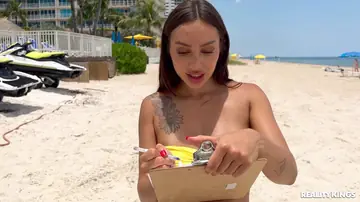 Sisi Rose – Tattooed Brunette Has Interracial Sex on the Beach and in a Hotel