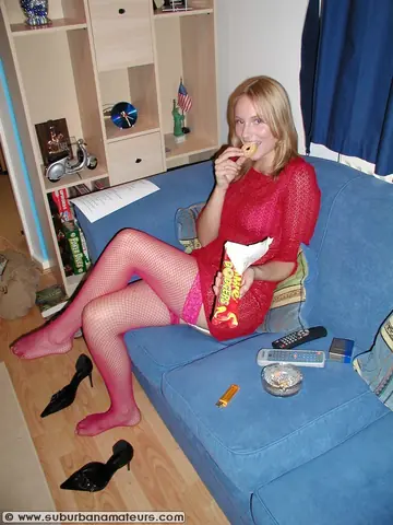 All Ruth – Busty British Blonde Poses in Lingerie and Stockings