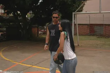 Latina PAWG in Jeans Fucks Outdoors After Basketball