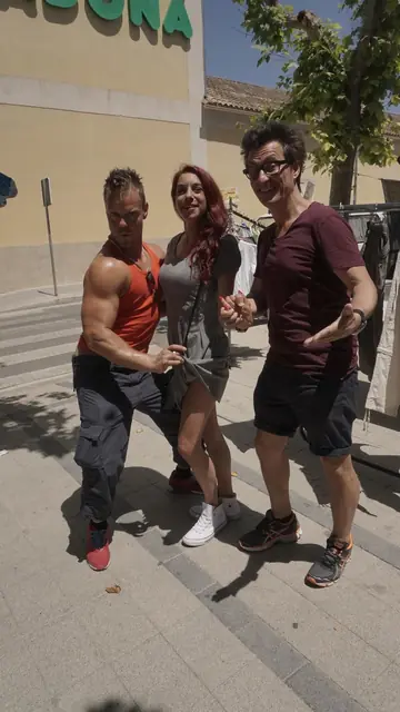 European Brunette in Glasses Sucks and Fucks Two Men Outdoors