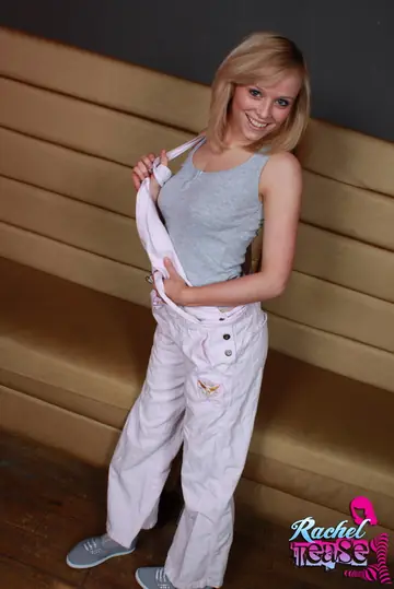Rachel Tease – Busty British Blonde Keeps Socks On