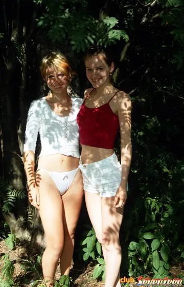 Two Hairy Women Kiss and Lick Pussy Outdoors and in the Bathroom