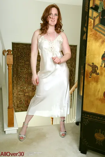Aella Rae – Busty Redhead MILF Strips Off Her Lingerie and Fingers Her Pussy