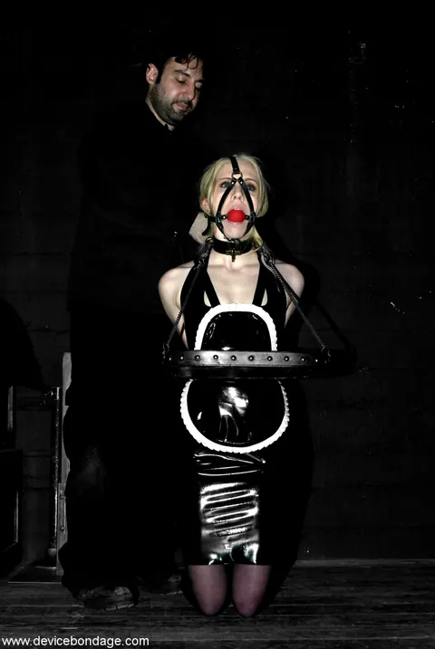 Claire Adams: Two Latina MILF Redheads Bound in Latex and Spreading – photo 1 of 21
