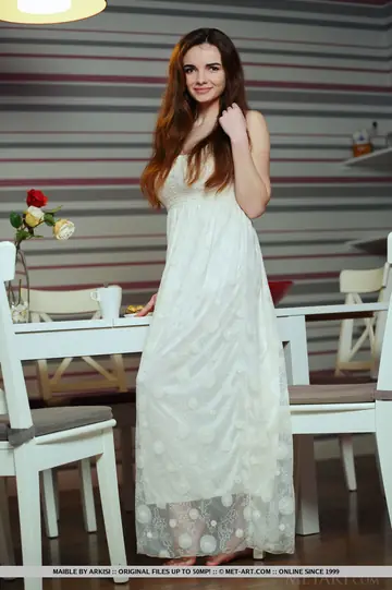 Maible – Thick European Redhead Removes Her Skirt to Show Her Shaved Pussy