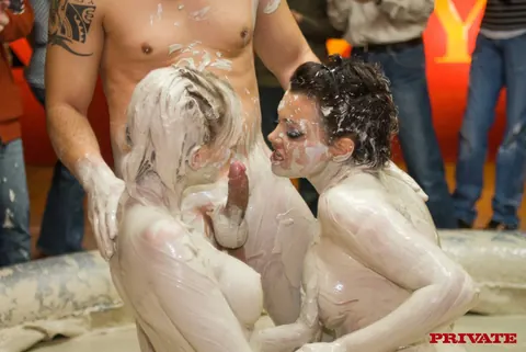 Stella Delacroix: Blonde and Brunette MILFs Get Naked in Mud – photo 8 of 11