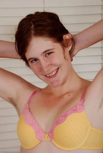 Skinny Redhead Shows Her Hairy Pussy