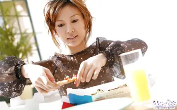 Japanese Woman Strips Out of Her Panties and Shows Her Legs